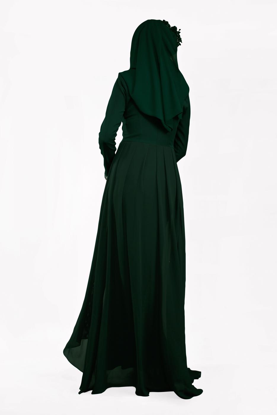 Vêtements hijab VERT Robe de Soirée T 61725 
