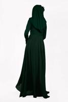 Vêtements hijab VERT Robe de Soirée T 61725 