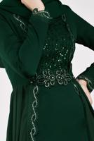 Vêtements hijab VERT Robe de Soirée T 61725 