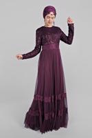 Vêtements hijab PRUNE Robe de Soirée T 75725 