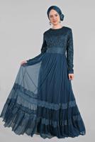 Vêtements hijab VERT Robe de Soirée T 75725 