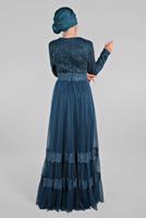 Vêtements hijab VERT Robe de Soirée T 75725 