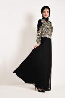 Hijab clothing BLACK T 83293 Arn-Abiye Elbise
