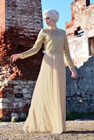 Hijab clothing BEIGE T 83293 Arn-Abiye Elbise