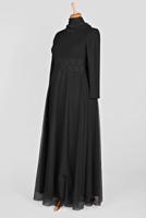 Hijab clothing BLACK T 84083 Arn-Abiye Elbise