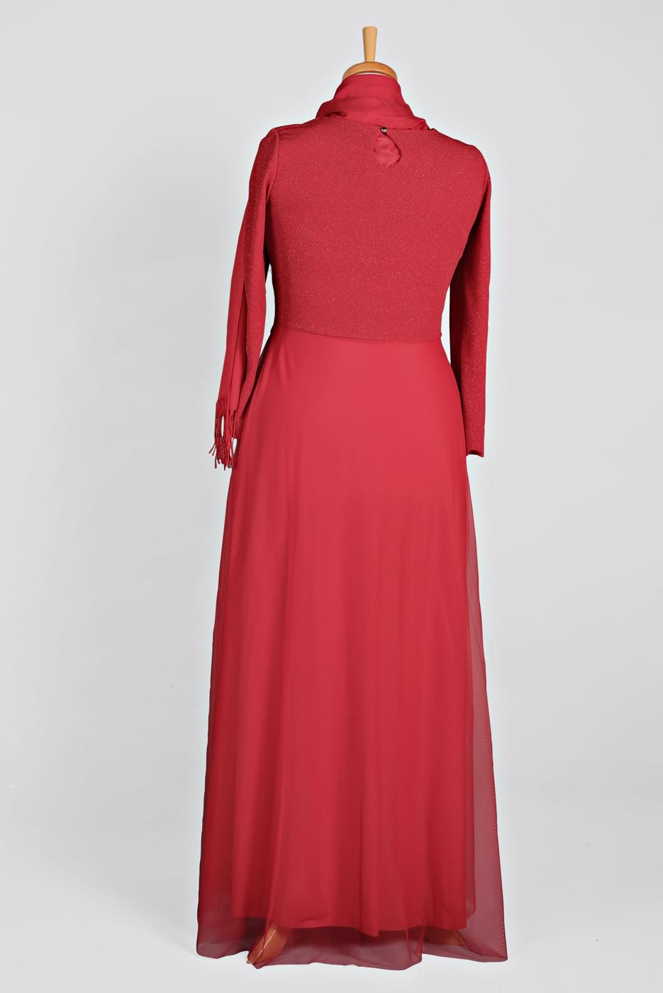 Hijab clothing RED T 84083 Arn-Abiye Elbise