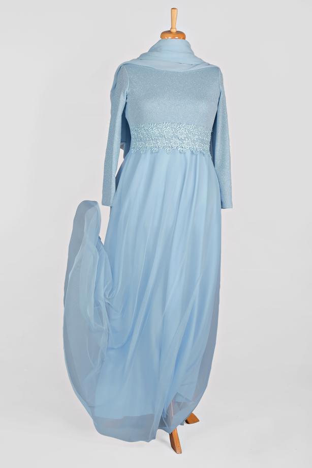 Hijab clothing  T 84083 Arn-Abiye Elbise - TRENDTESETTÜR