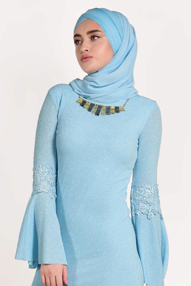 Hijab clothing  EVENING DRESS WITH ACCESSORY T 01283 - TRENDTESETTÜR