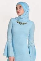 Hijab clothing BLUE EVENING DRESS WITH ACCESSORY T 01283