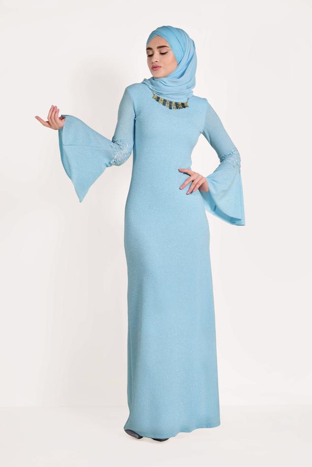 Hijab clothing  EVENING DRESS WITH ACCESSORY T 01283 - TRENDTESETTÜR