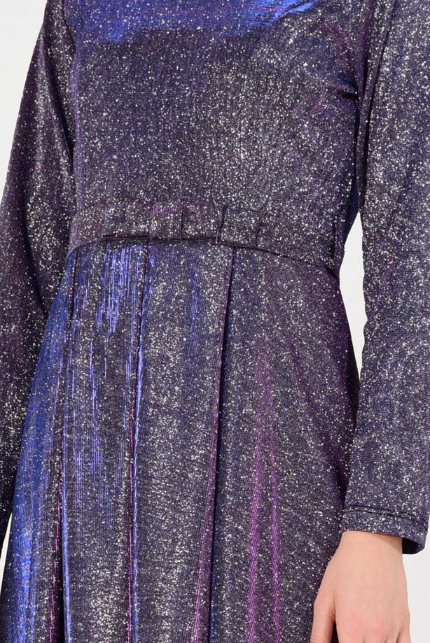 Hijab-Kleidung  GLITZER ABENDKLEID T 1851 - TRENDTESETTÜR