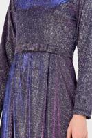 Hijab-Kleidung LILA GLITZER ABENDKLEID T 1851