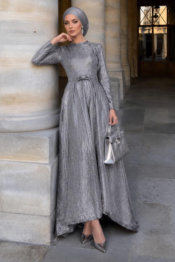Hijab-Kleidung  GLITZER ABENDKLEID T 1851 - TRENDTESETTÜR