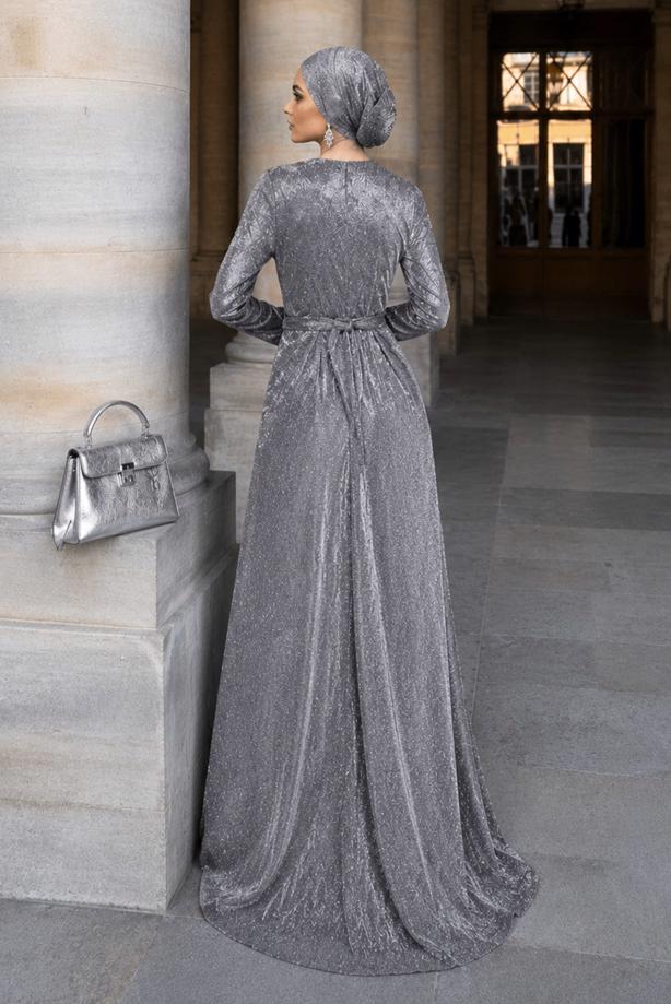 Hijab-Kleidung  GLITZER ABENDKLEID T 1851 - TRENDTESETTÜR