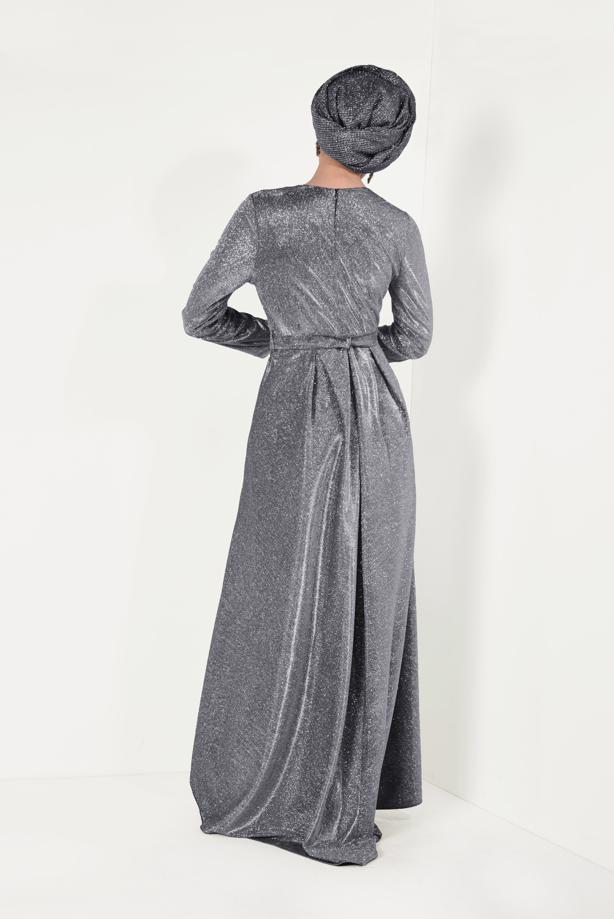 Vêtements hijab  Flywheel Skirt Tinsel Evening Dress T 1851 - TRENDTESETTÜR