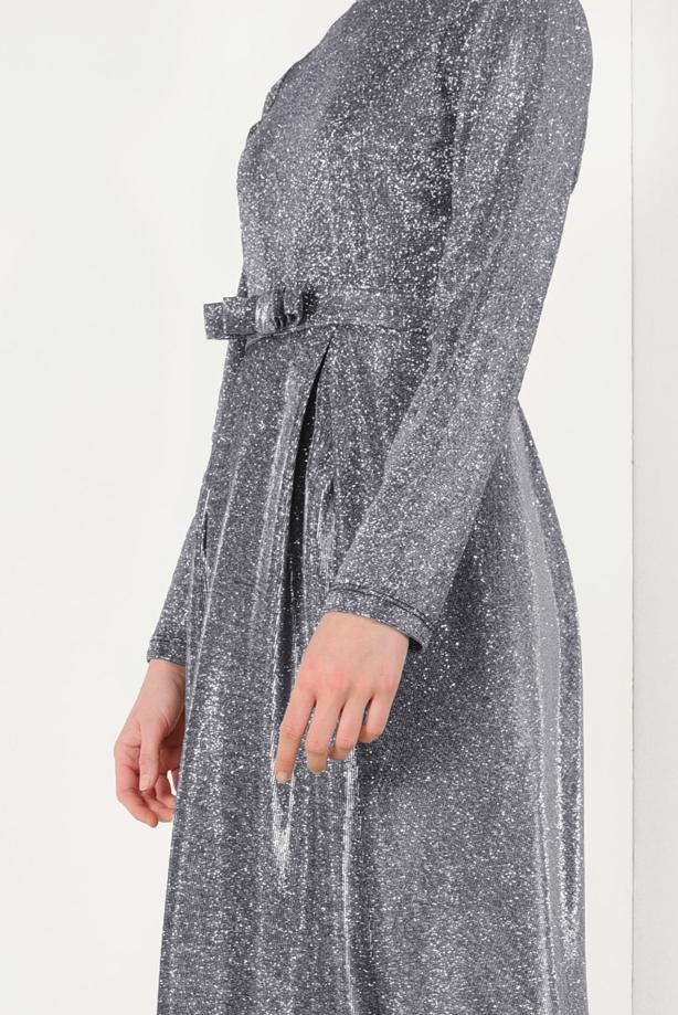 Vêtements hijab  Flywheel Skirt Tinsel Evening Dress T 1851 - TRENDTESETTÜR