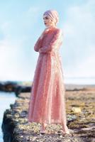 Vêtements hijab POUDRE Robe de Soirée T 2251 