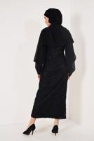 Vêtements hijab NOIR  Robe de Soirée T 3751