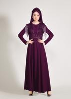 Tesettür giyim MÜRDÜM T 5500 ALVİNA VİRONA ABİYE