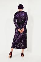 Hijab clothing PURPLE Sequined Evening Dress T 5592 