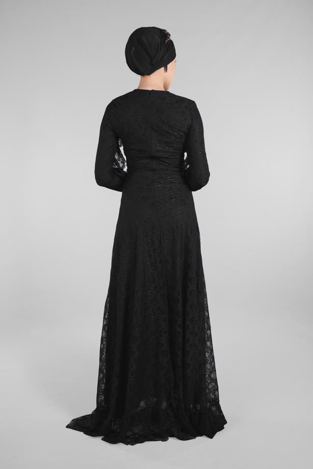 Hijab clothing  EVENING DRESS WITH GEM T 60004 - TRENDTESETTÜR