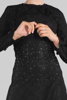 Hijab clothing BLACK EVENING DRESS WITH GEM T 60004