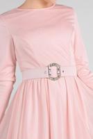 Hijab clothing POWDER BELTED EVENING DRESS T 61393