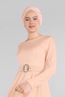 Hijab clothing POWDER BELTED EVENING DRESS T 61393