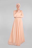 Hijab clothing POWDER BELTED EVENING DRESS T 61393