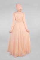 Hijab clothing POWDER BELTED EVENING DRESS T 61393