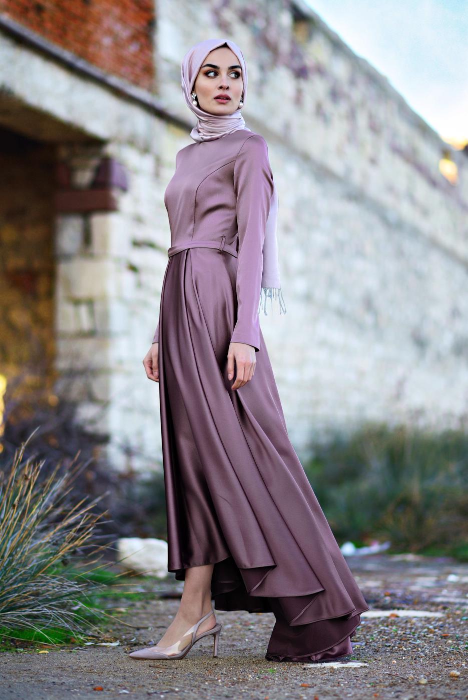 Vêtements hijab POURPRE Robe T 8352 
