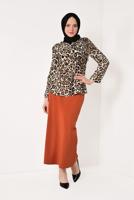 Vêtements hijab BRUN  Chemisier T 012330
