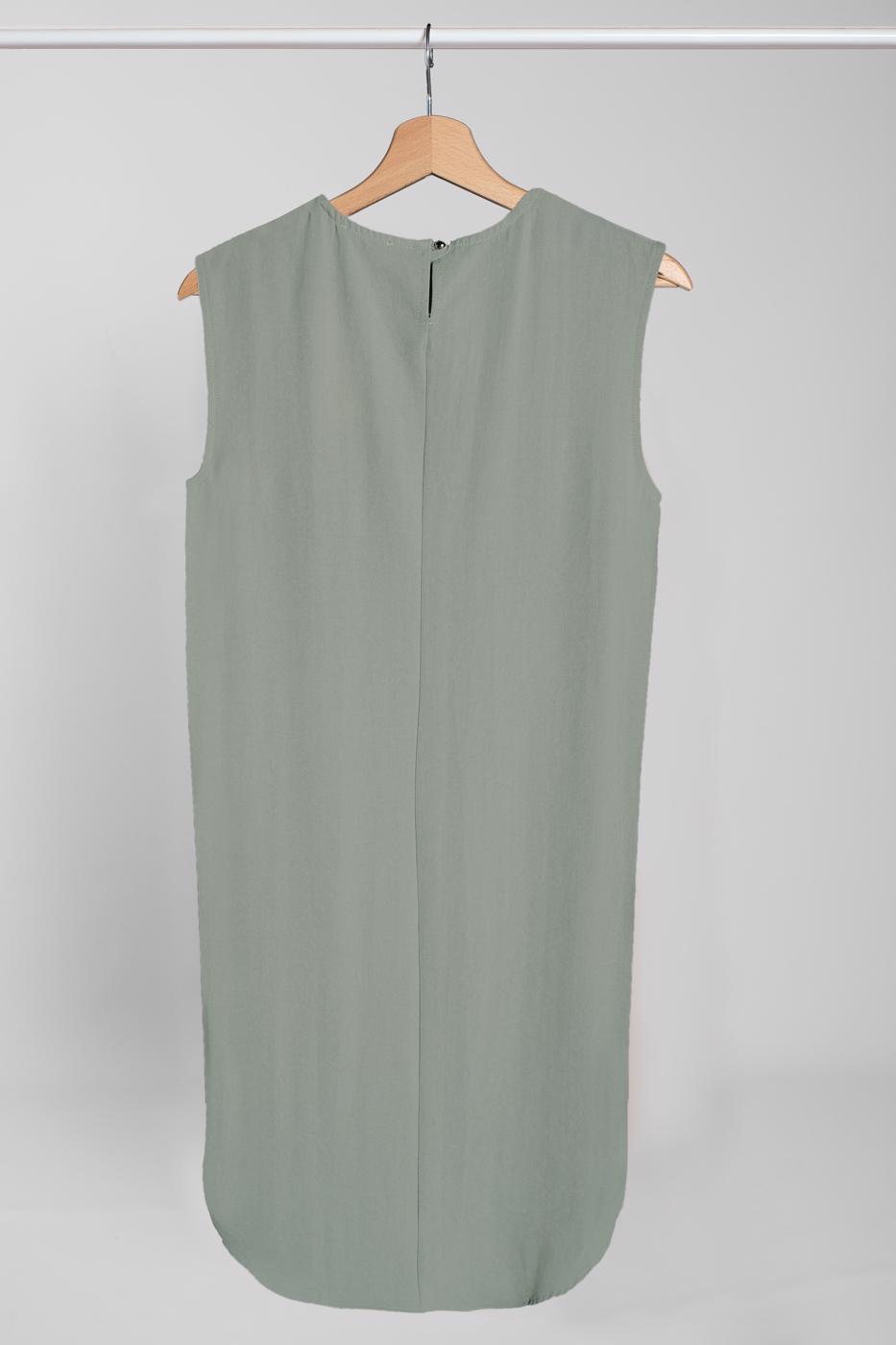 Tesettür giyim YEŞİL SIFIR KOL DÖKÜMLÜ BLUZ 17391