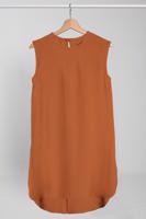 Tesettür giyim TABA SIFIR KOL DÖKÜMLÜ BLUZ 17391