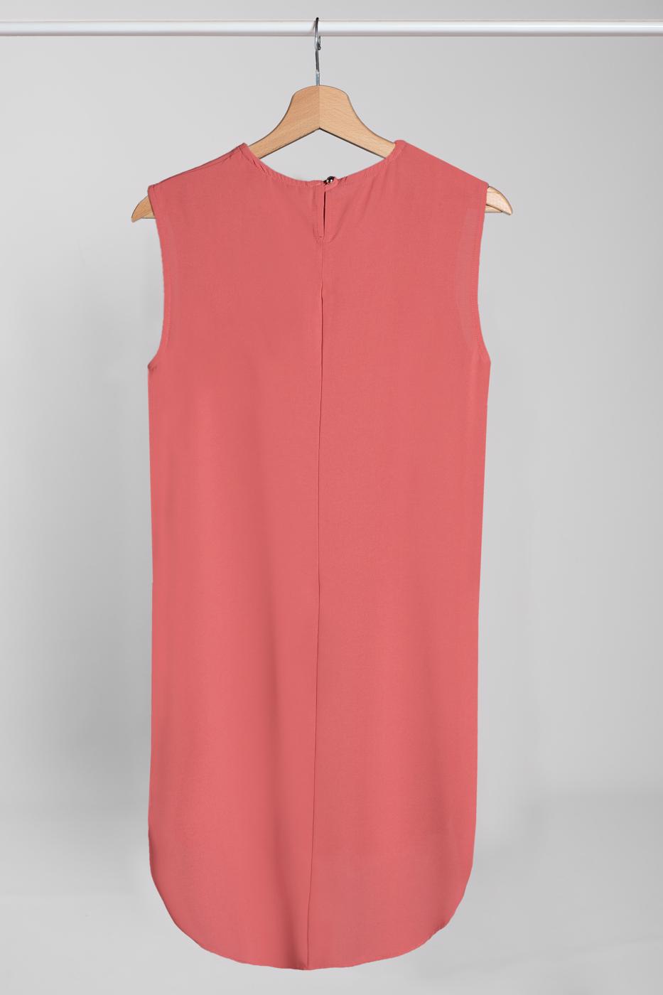 Tesettür giyim KIRMIZI SIFIR KOL DÖKÜMLÜ BLUZ 17391