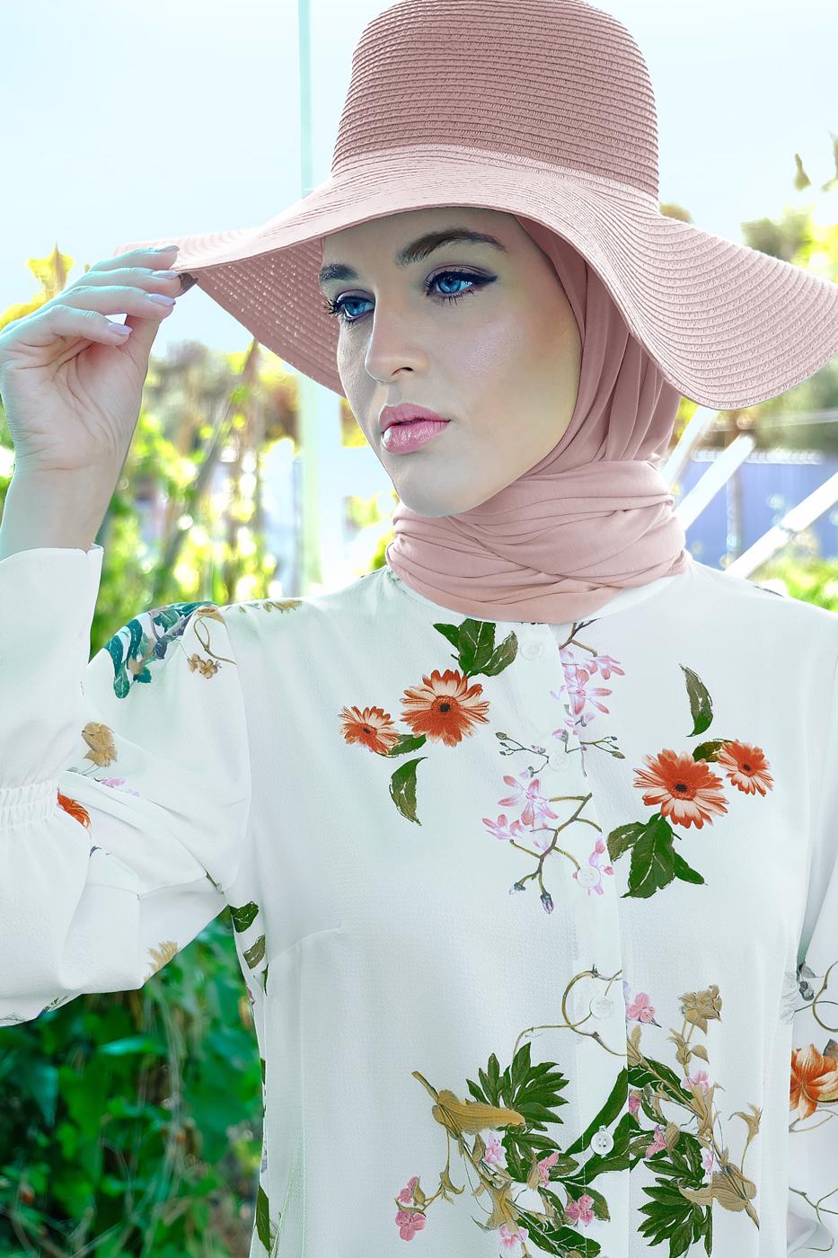 Vêtements hijab BLANC T 100392 Lfb-Bluz