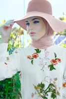 Vêtements hijab BLANC T 100392 Lfb-Bluz
