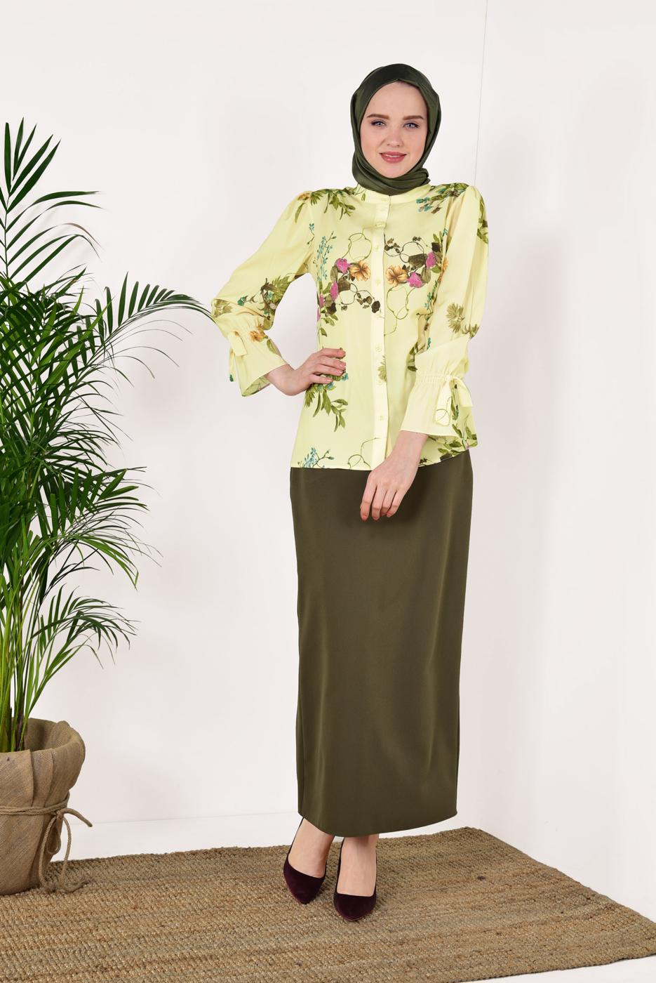 Vêtements hijab JAUNE T 100392 Lfb-Bluz