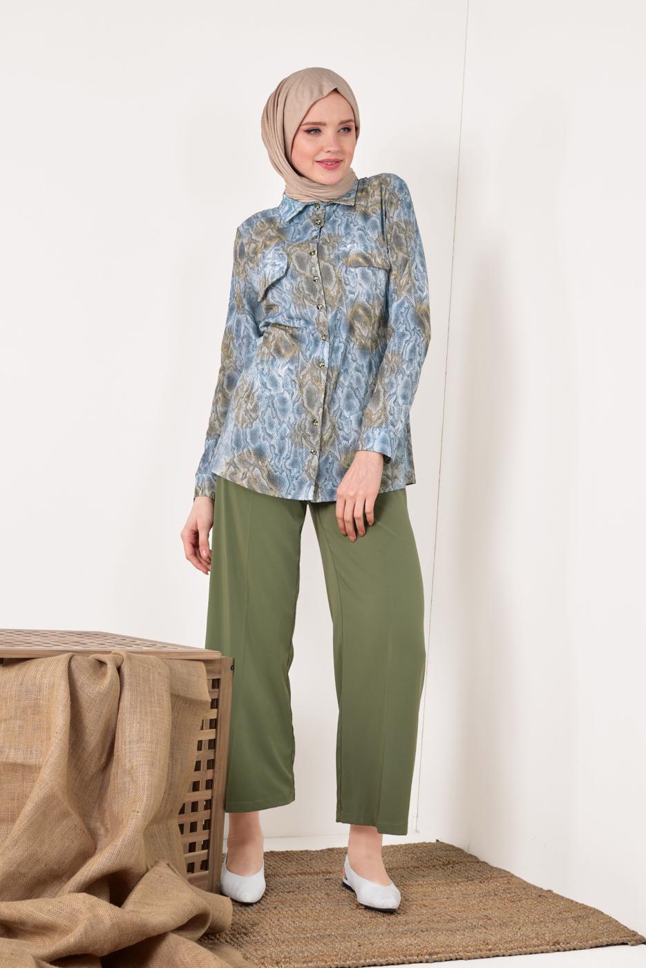 Hijab clothing NAVY BLUE T 110392 Lfb-Bluz