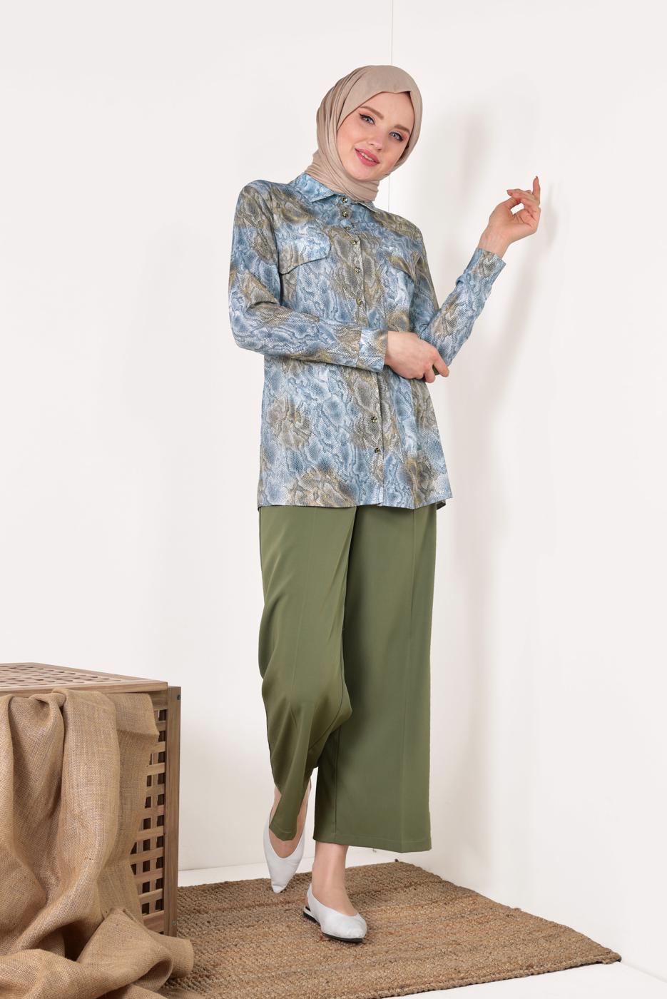 Hijab clothing NAVY BLUE T 110392 Lfb-Bluz