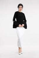 Vêtements hijab NOIR  Chemisier T 1496-1 