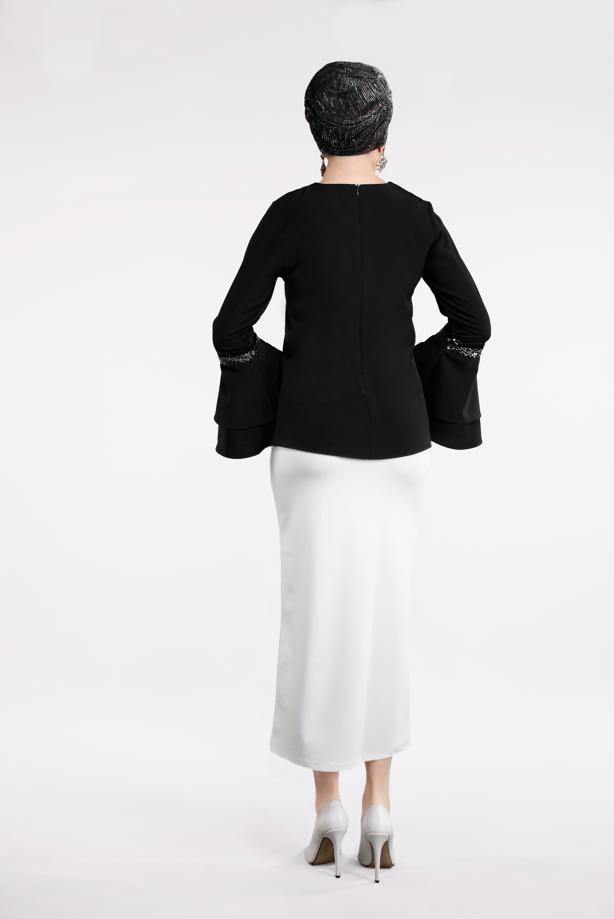 Vêtements hijab  Flywheel Wide Sleeve Blouse T 1496-1  - TRENDTESETTÜR