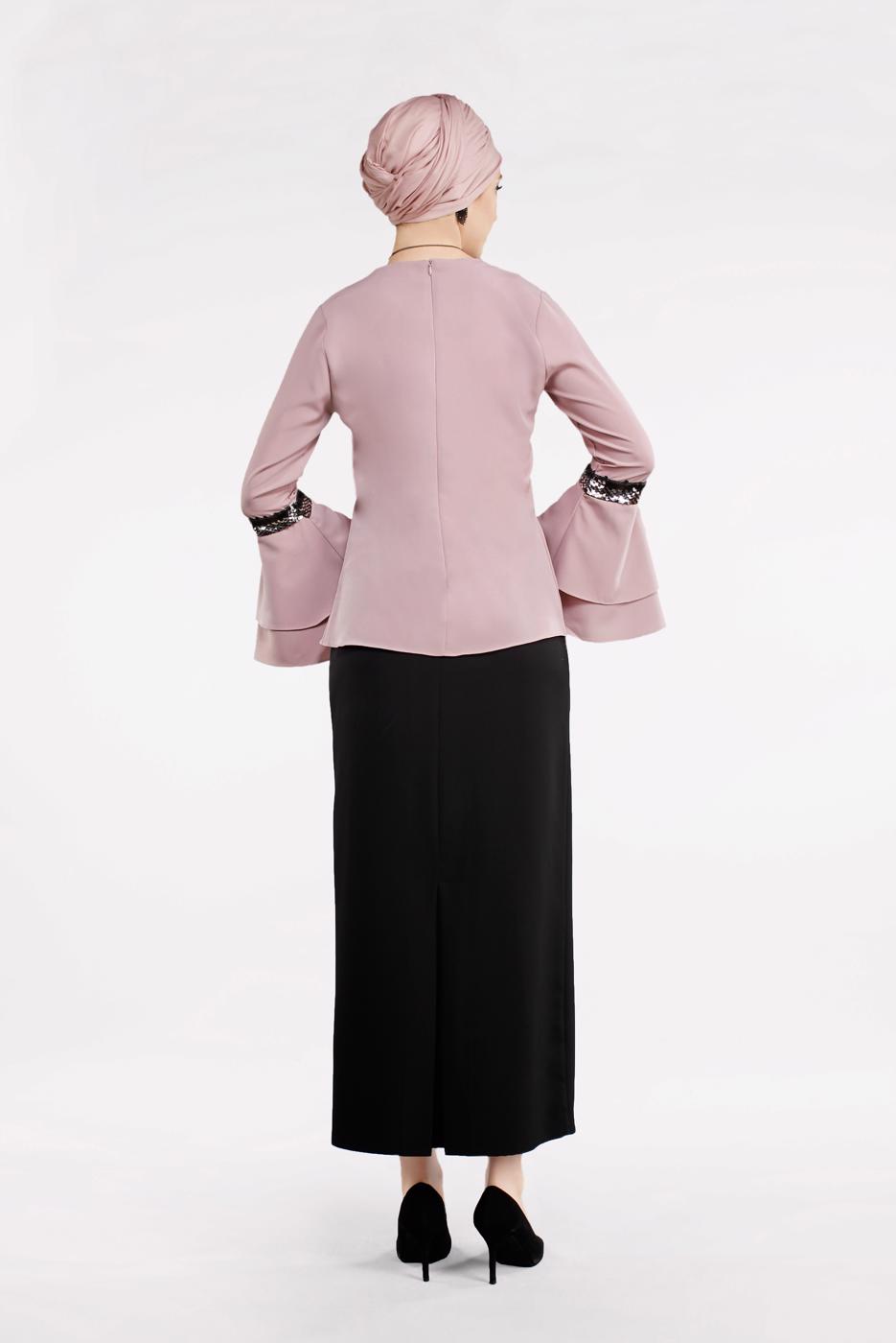 Vêtements hijab POUDRE  Chemisier T 1496-1 