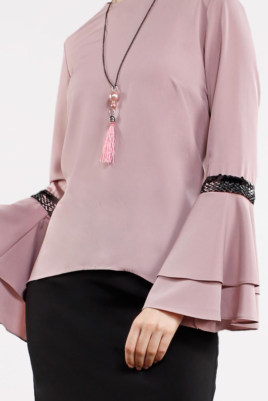 Vêtements hijab POUDRE  Chemisier T 1496-1 