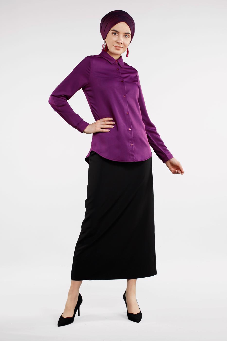 Tesettür giyim MÜRDÜM ERKEK YAKA GÖMLEK 05041