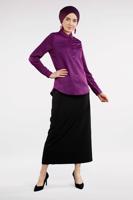 Tesettür giyim MÜRDÜM ERKEK YAKA GÖMLEK 05041