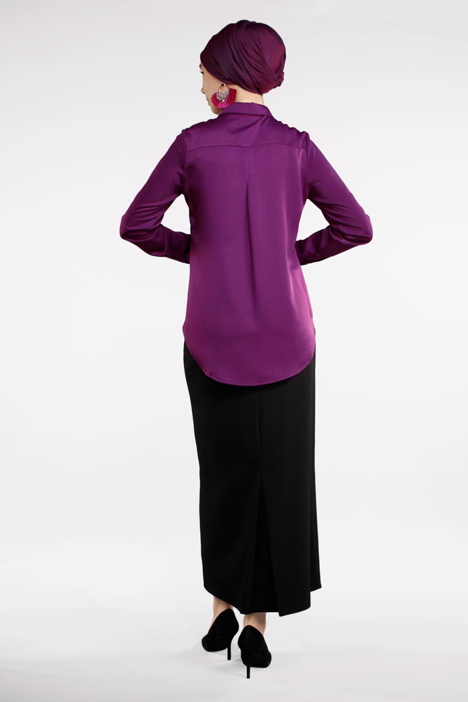 Tesettür giyim MÜRDÜM ERKEK YAKA GÖMLEK 05041