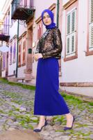 Tesettür giyim ALTIN PUL PAYET BLUZ 33041