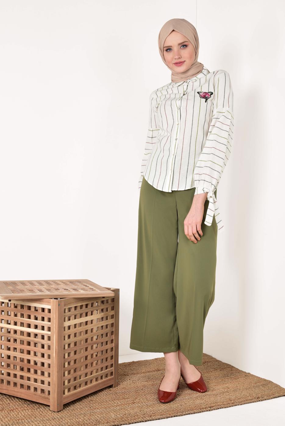 Vêtements hijab ÉCRU T 78571 Pnk-Gömlek