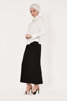 Vêtements hijab CRÈME T 1246 AYTE-PÜSKÜLLÜ İŞLEME DETAYLI BLUZ
